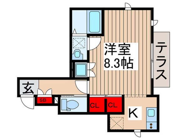 フロ－ラアサヒの物件間取画像